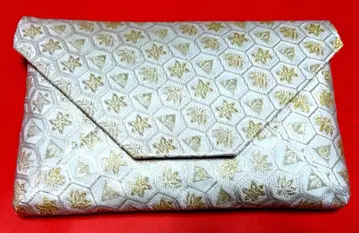 [ 새상품급 ] 스키야부쿠로 화이트/골드 육각 잎 무늬