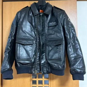 ALPHA INDUSTRIES 인조 가죽 자켓 L 사이즈