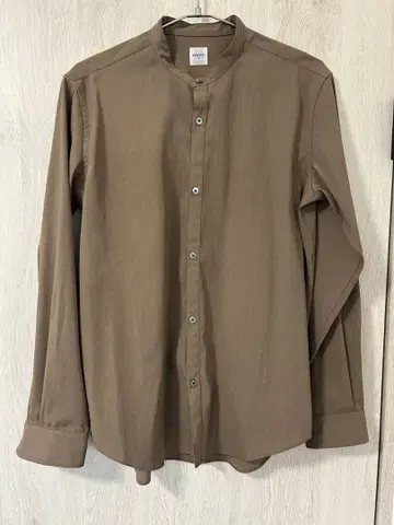 EDIFICE 브라운 밴드 카라 긴팔 셔츠