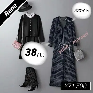 새상품급 71,500엔 2024 A/W 트위드 니트 자켓 (38 L)