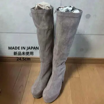 새상품 에스페란자 락모리 시리즈 청키힐 롱 부츠 스웨이드