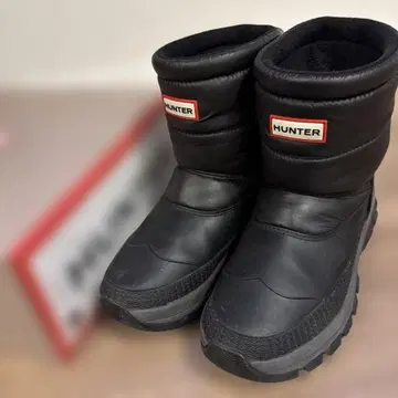 HUNTER 방수 블랙 부츠