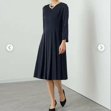 아나이 상하의 세트 트리아세 새틴 페플럼 자켓 40 원피스 38