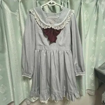 Secret Honey 스트라이프 세일러 원피스