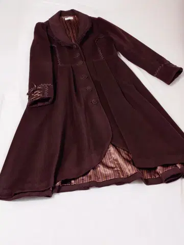 axes femme 다크 브라운 롱 코트