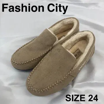 패션 시티 모카신 플랫슈즈 사이즈 24 베이지