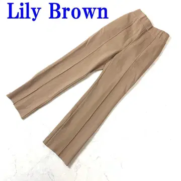 릴리 브라운 슬랙스 팬츠 브라운 레이온 나일론 0 C3986
