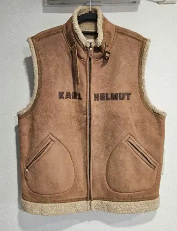 KARL HELMUT 칼 헬무트 자수 로고 베스트 보아 안감