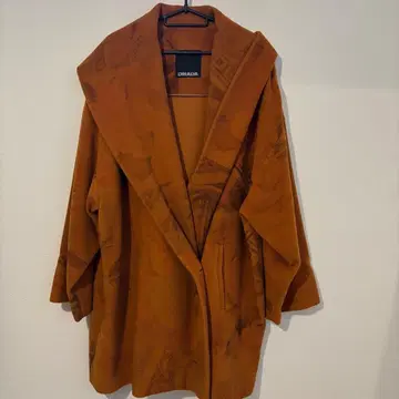 DIRARA 오렌지 빅 칼라 롱 코트