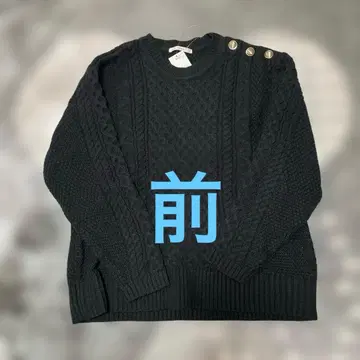 네이비 케이블 니트 프리 사이즈