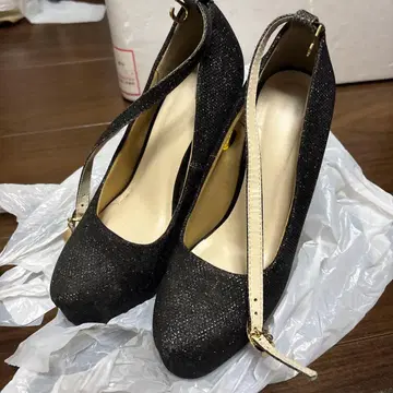 sugar 36 블랙 글리터 하이힐 랩