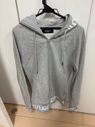 그레이 후드티 L 사이즈 코튼 100%