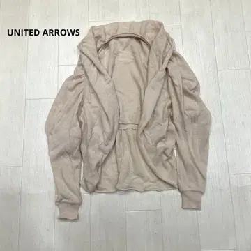 UNITED ARROWS 알파카 혼방 개더 니트 가디건 부드러운