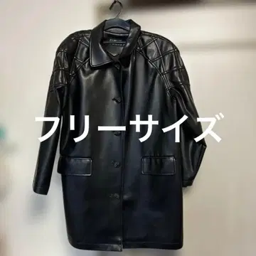 블랙 페이크 가죽 자켓 프리 사이즈
