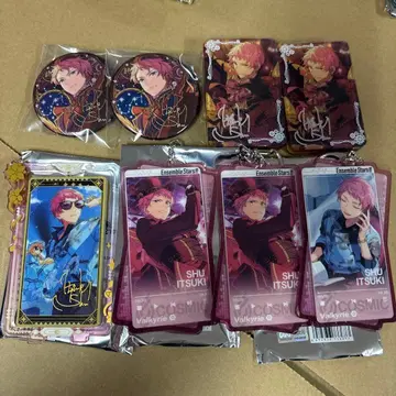 앙스타 중국 캔뱃지 키링 아츠키 슈 8개