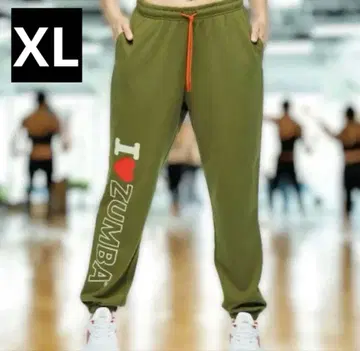 줌바 ZUMBA 스웨트 팬츠 I LOVE ZUMBA 카키 XL 사이즈