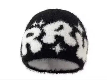 RRW 로고 비니 블랙 스트릿 y2k