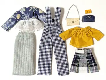 22cm 인형 의류*깅엄 살로펫 코디