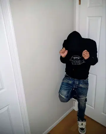 eyden 착용 mnml 스키니 데님 바이커 디자인 파랑