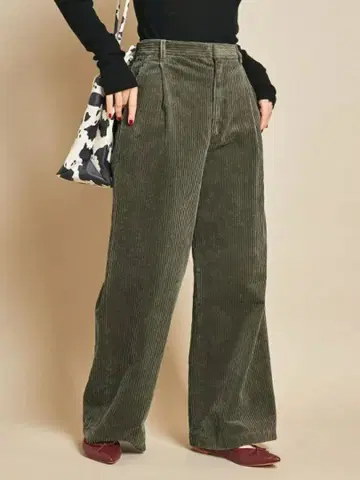 UNITED ARROWS | 코듀로이 와이드 턱 팬츠 워셔블