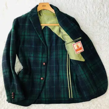 [ 레어 ] BARACUTA 테일러드 자켓 블랙워치 싸개 버튼