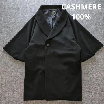 캐시미어 100% 일본 의류 코트 호박 카라 블랙