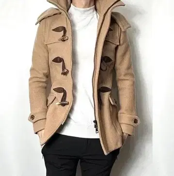 정가 136,000원 AKM 더블 멜튼 쇼트 더플 코트 M