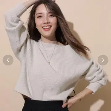 아푸와이저 리셰 오프넥 아쿠아 라메 니트