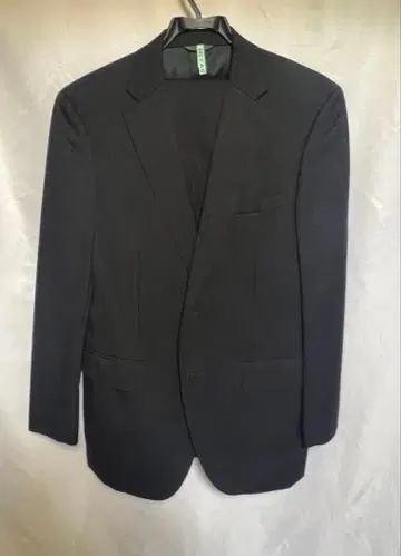 더반 2 버튼 싱글 수트 A6 네이비 세로 스트라이프 봄/가을/겨울