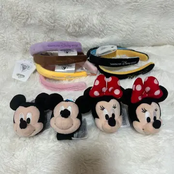 상하이 디즈니랜드 커스터마이즈 머리띠 미키 미니 택 포함 새상품