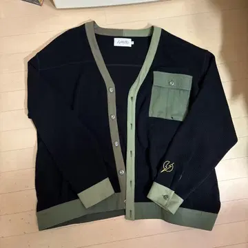 RAIZO 버튼 가디건 블랙/올리브