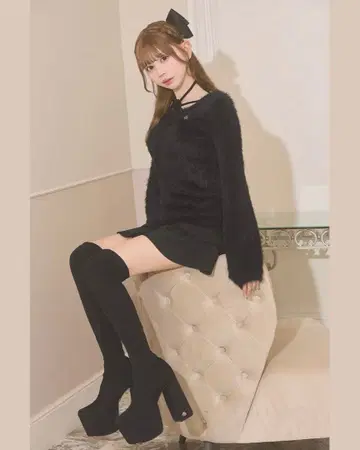 미셸 마카롱 슬림 레그 니하이 부츠 L 사이즈