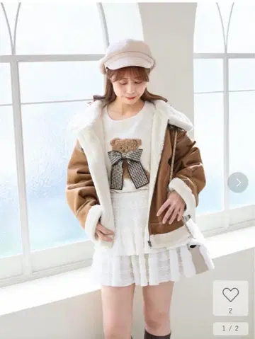 새상품 MAJESTIC LEGON 오버 사이즈 보아 블루종