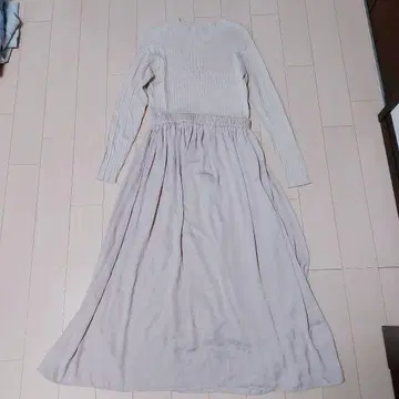 긴팔 니트 원피스 내추럴 뷰티 베이직