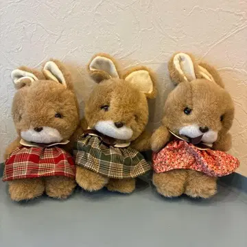 산애로우 토끼 봉제 인형 일본제 쇼와 레트로 초레어