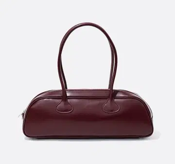 버건디 가죽 보스턴 백