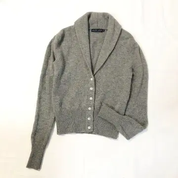 랄프 로렌 캐시미어 양모 혼방 긴팔 가디건 그레이 여성용 M 사이즈