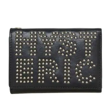 로고 스터드 3단 폴더형 지갑