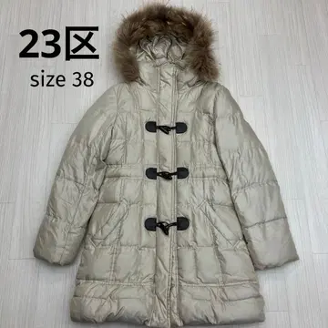 23구 23KU 퍼 더플 코트 다운 자켓 38