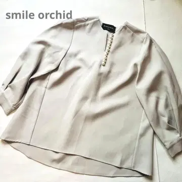 새상품급 smile orchid 블라우스 포멀 펄