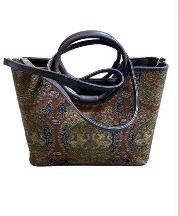 새상품급 류촌 미술 직물 TATSUMURA 숄더 토트