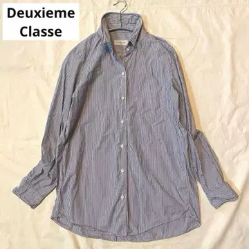 두지엠 클라세 와이어 옷깃 코튼 스트라이프 셔츠 블루 계열