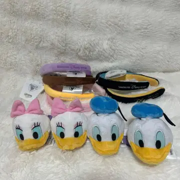 상하이 디즈니랜드 커스텀 머리띠 도날드 데이지 택 포함 새상품