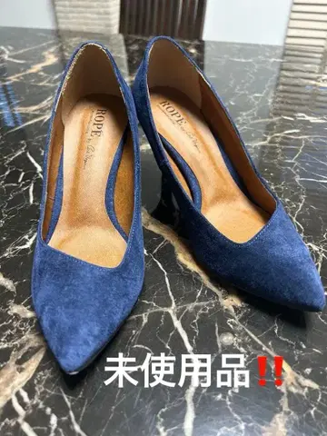 ROPE mademoiselle 네이비 스웨이드 스틸레토 펌프스