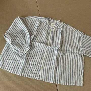 갸루리티슈 린넨 긴팔 셔츠 스트라이프