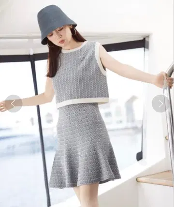 [ 새상품급 ] SNIDEL 미니 플레어 스커트 SETUP 블루