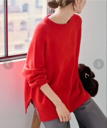 FRAMeWORK 래글런 슬리브 와이드 풀오버 레드