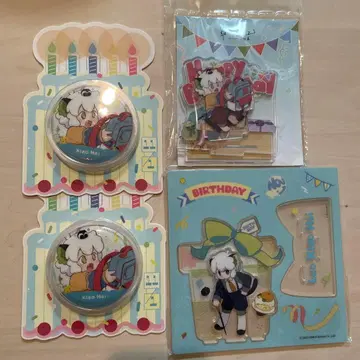 라소흑전기 소흑 생일 캔뱃지 아크릴 스탠드 세트