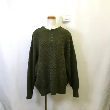 kk105 [ F ] MN.L 드롭 숄더 링크스 편직 헨리넥