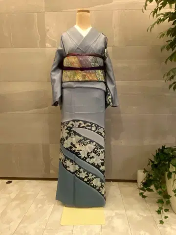 호몬기 츠지가하나 그라데이션 염색 순수 실크 오비 세트